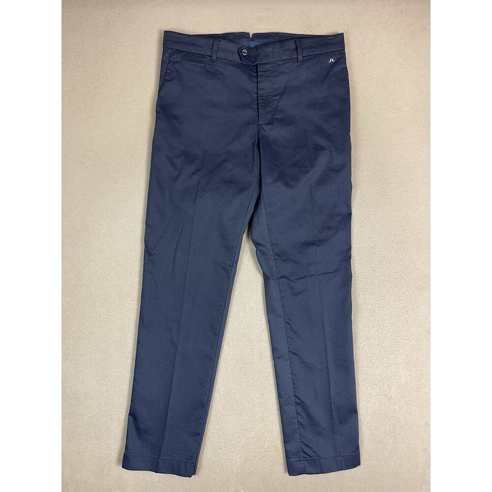 J.Lindeberg Pants Mens 30x34 Blue Golf Straight Leg Slim Fit Mid Rise Stretch
